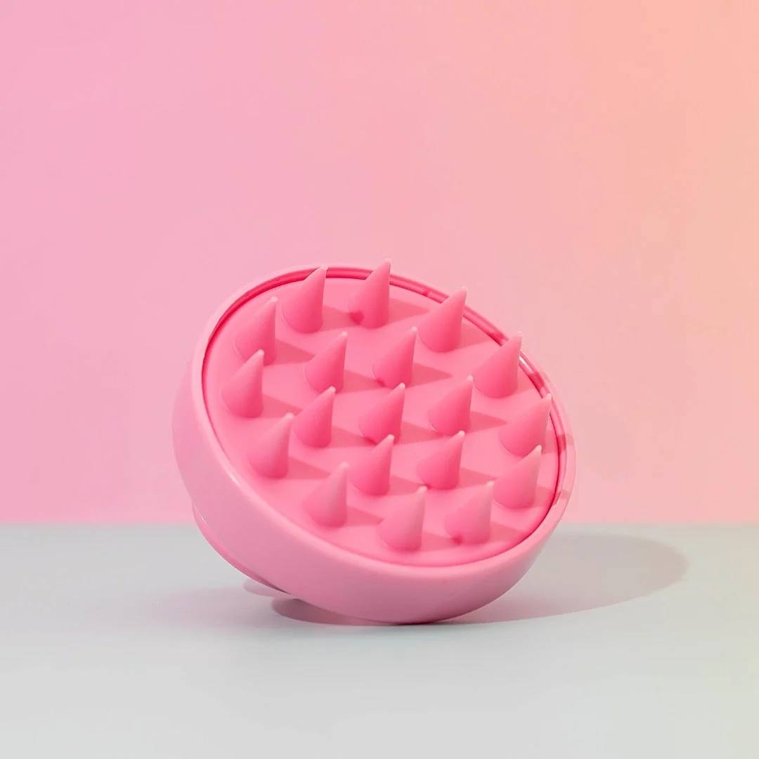 Silicon hair oil applicator brush and scalp massager
