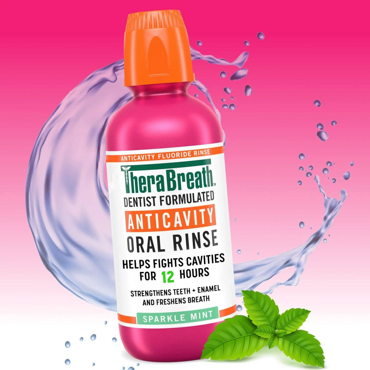 غسول فم مضاد للتسوس بالنعناع من TheraBreath - 473ml